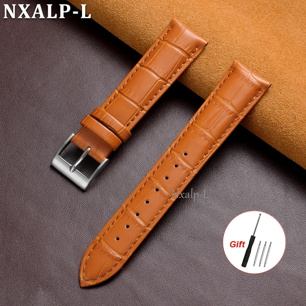 Elegant Calfskin Leather Watch Band - Universal Fit Wristband