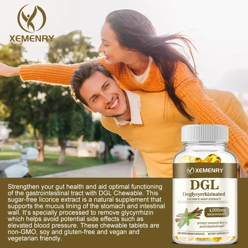 DGL Deglycyrrhizinated Licorice Extract 4000mg Bloating Relief Colon Cleanse digestive capsules