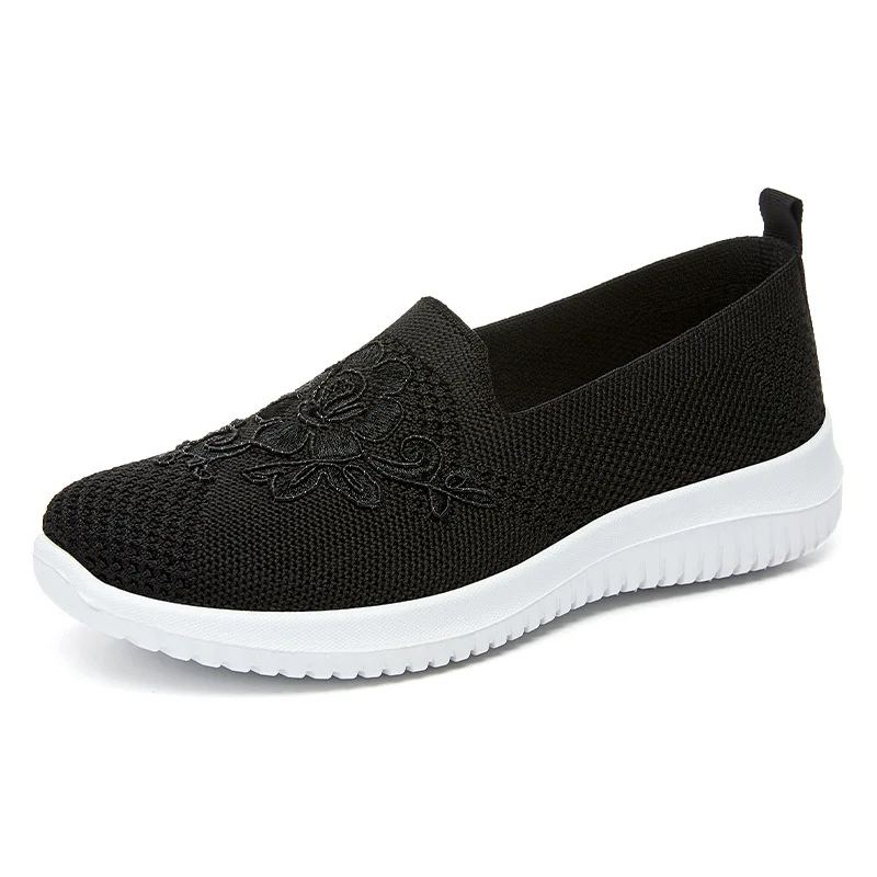 Summer Mesh Knitting Sneakers Women Breathable 2023 Shoes Non-slip