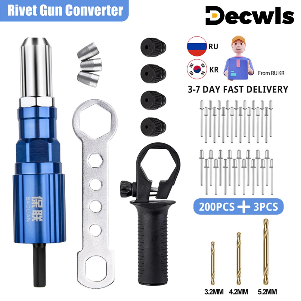 Electric Rivet Nut Gun Riveting Tool Rivet Gun Adapter Cordless Drill Electric Aliexpress