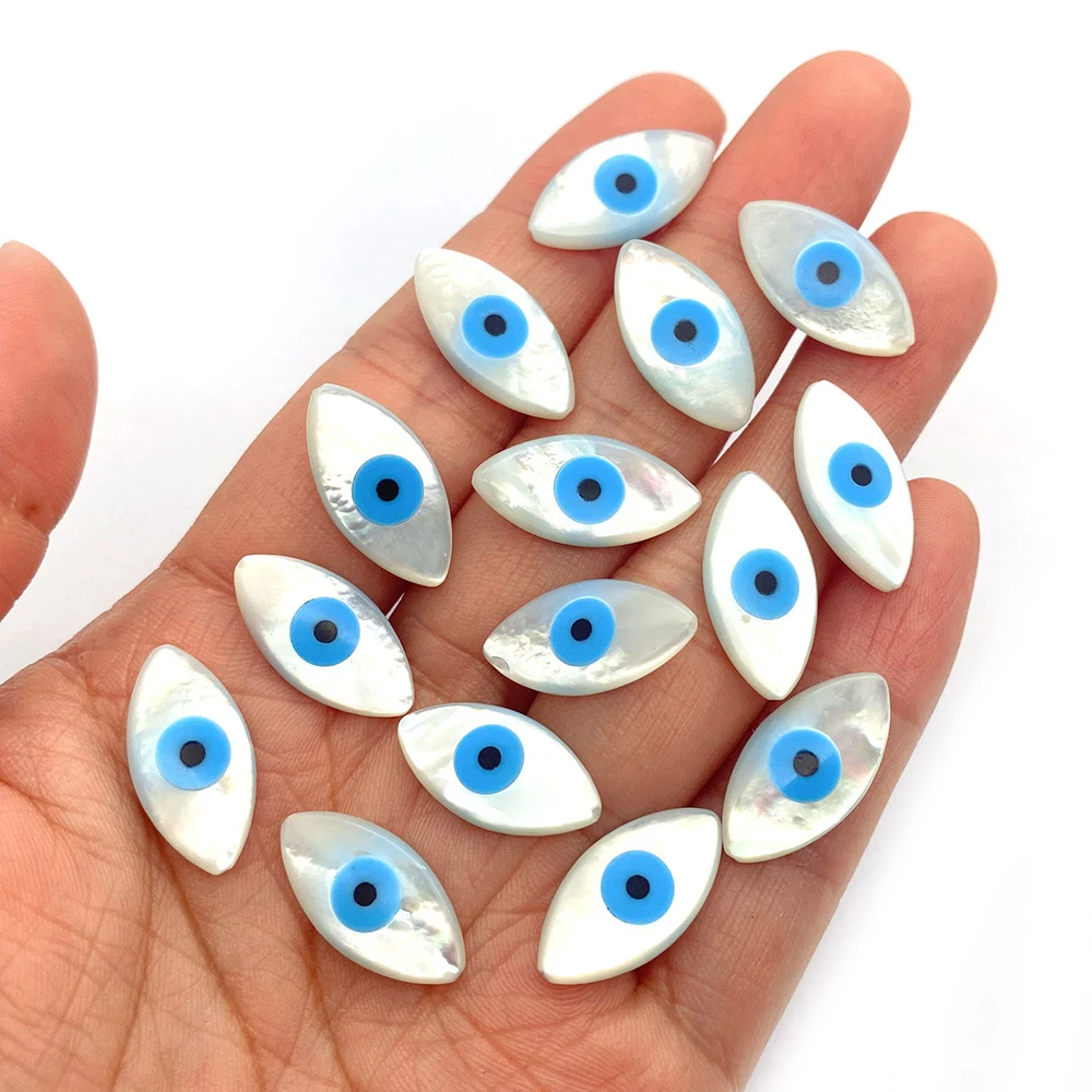 Exquisite Natural Shell Oval Eye Beads 4-20mm Charming Devil Eye Double Sided Jewelry DIY Necklace Earrings Bracelet Accessories 30pcs lot mandala bandanna glass cabochon yoga cabochons round 20mm flatback for necklace bracelet earrings diy jewellery