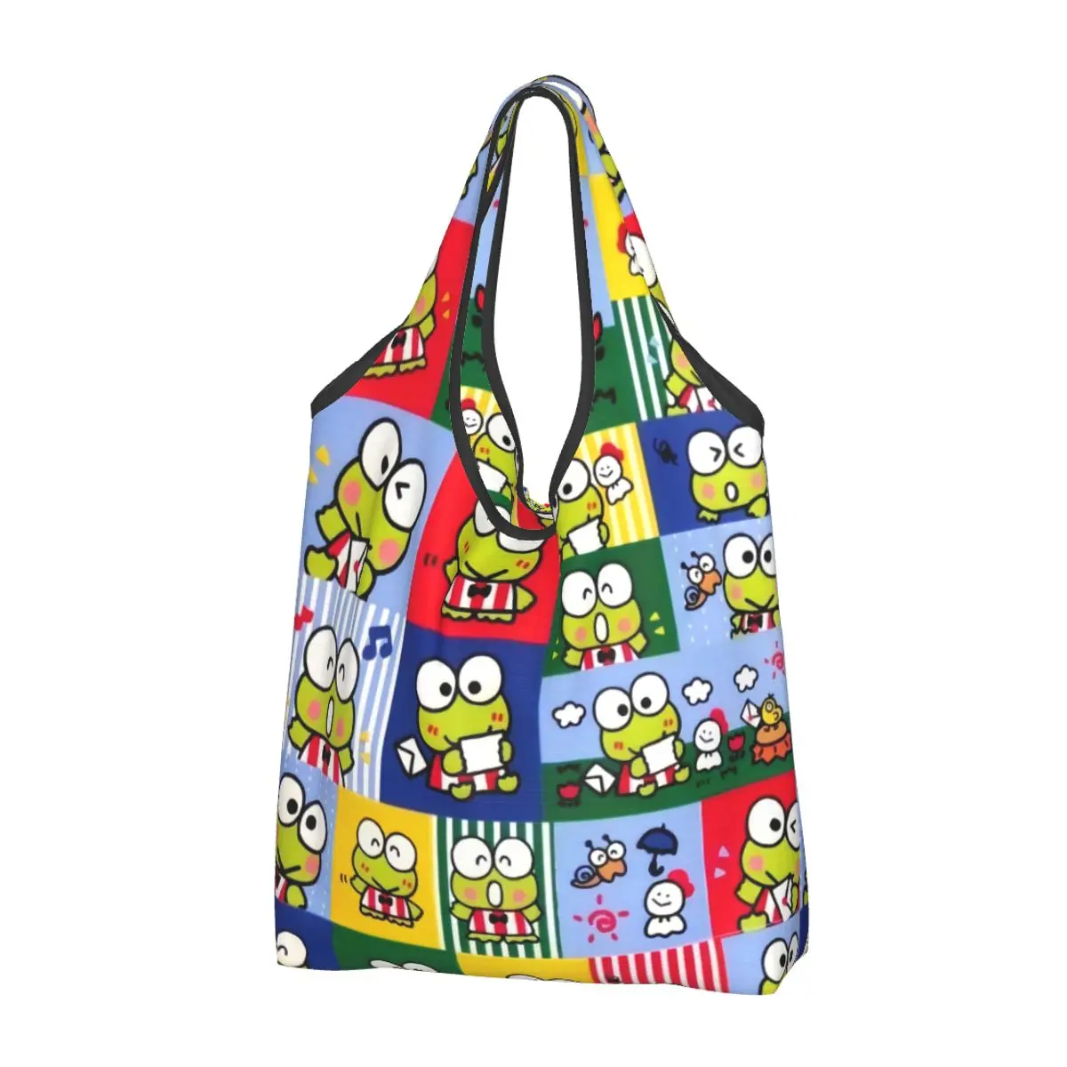 

Персонализированная сумка для покупок из мультфильма Disney Kero Keroppi Sanrio, Женская портативная вместительная сумка для покупок