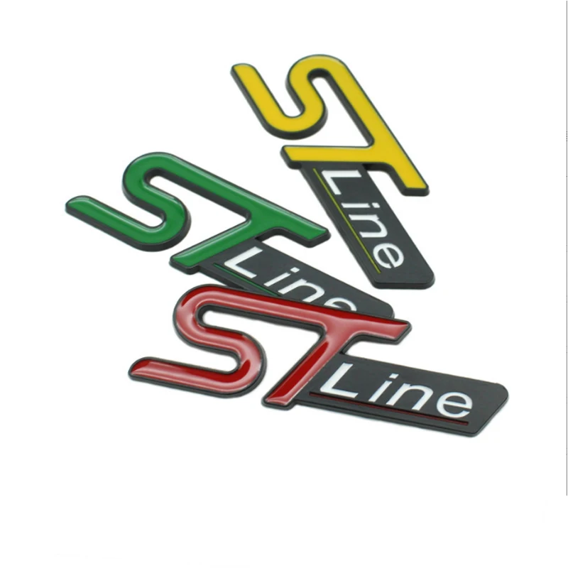 Фото 1 шт. 3D металлический значок большого размера STline ST Line эмблема задняя идентификация наклейка для Ford наклейка на багажник Escort Mondeo Taurus Focus №3