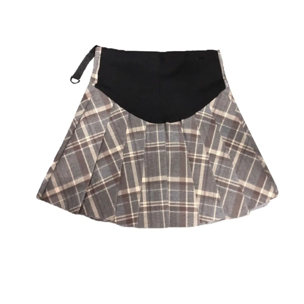 Korean Style Maternity Belly Skirts Preppy Style High Waist Pregnant Woman Pleated Plaid Skirts Pregnancy Empired Mini