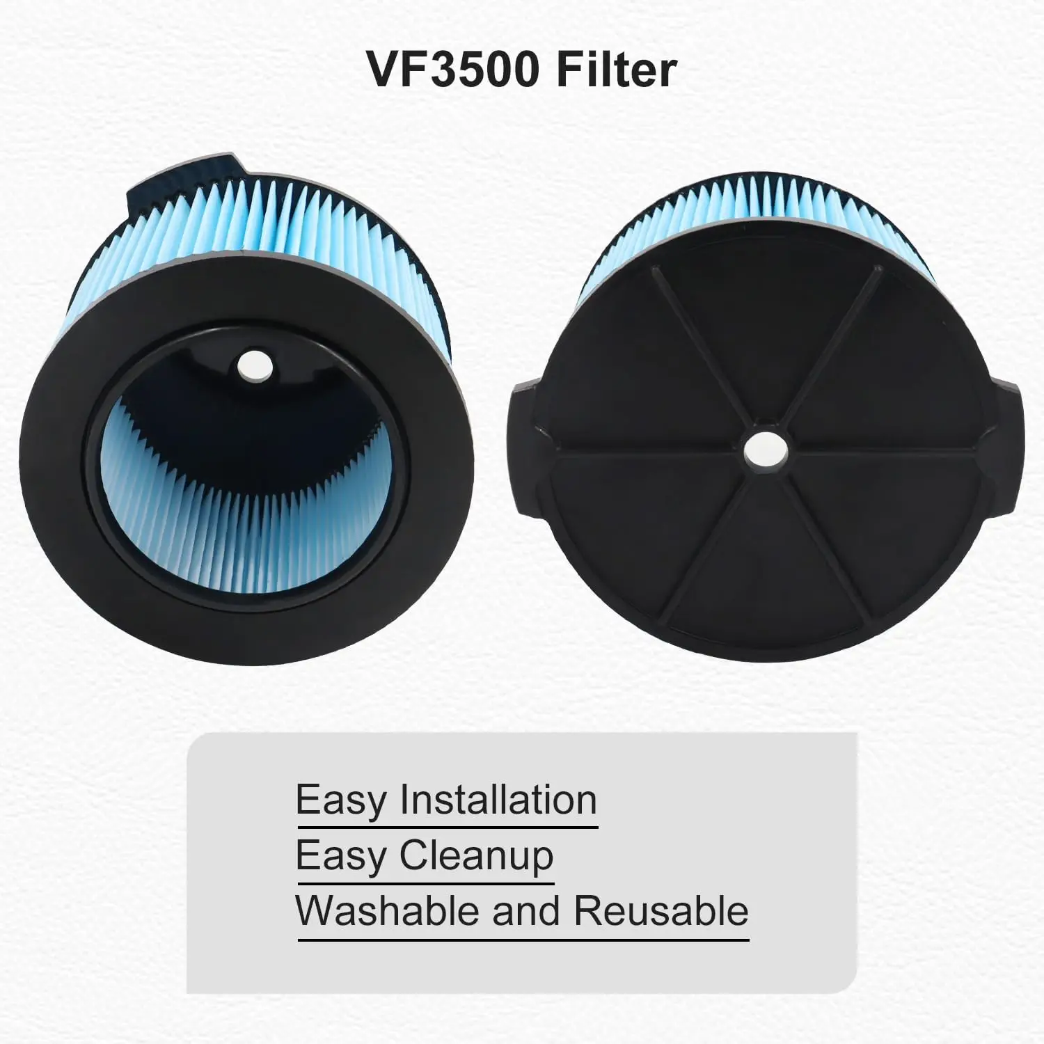 High-Efficiency Wet Dry Vacuum Replacement Filter