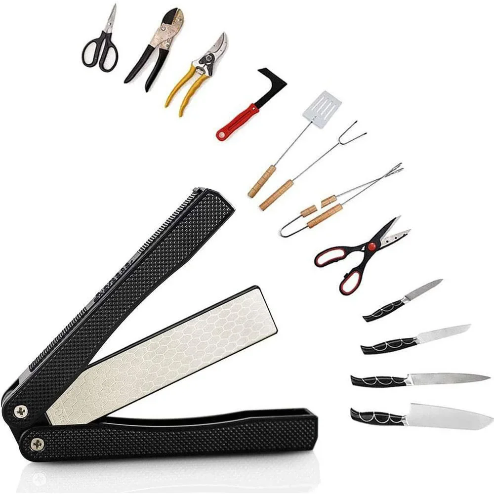 Sharpener folded into compact shape