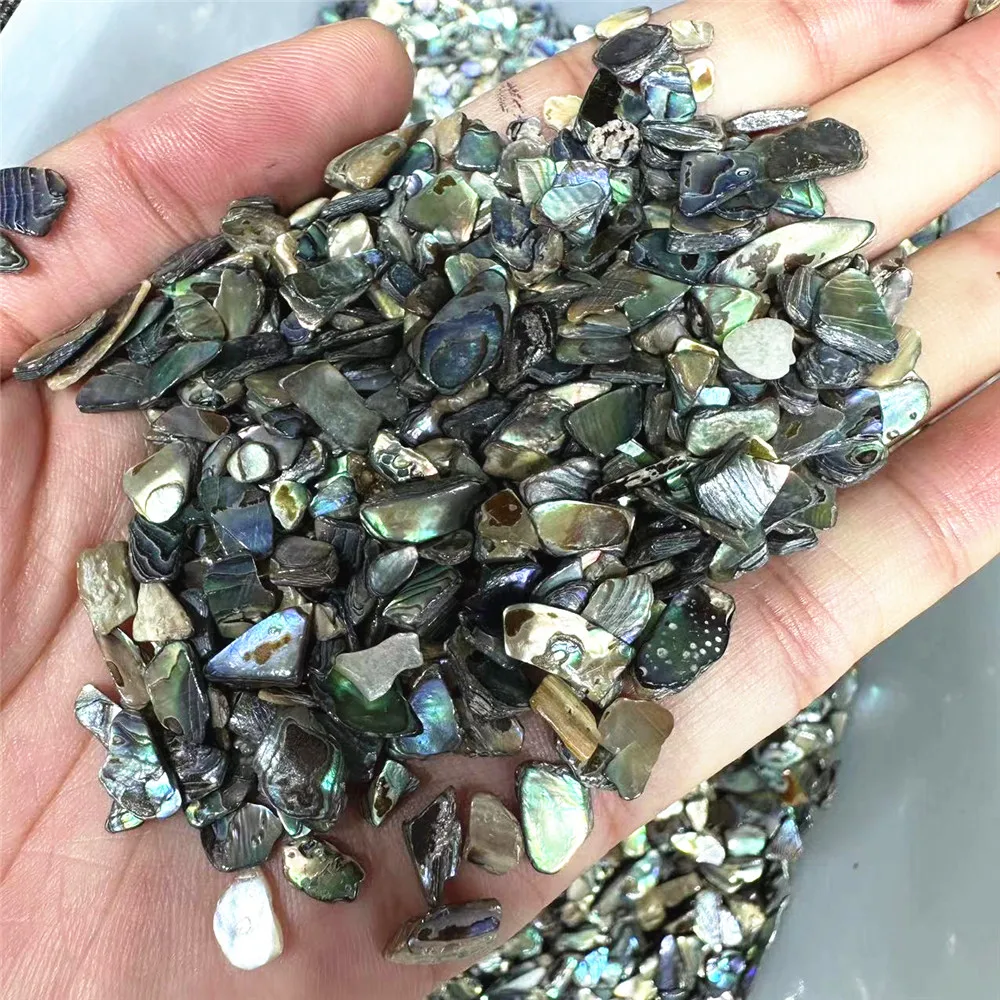 New Arrivals Polished New Zealand Paua Crystals Gravels Healing Stones Bulk Natural Abalone Shell Crystal Chips For Decor 3