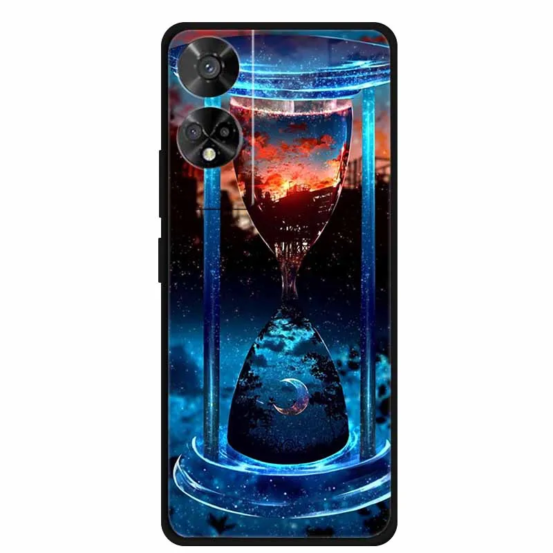 Lovely TPU Soft Silicone Painted Cat Phone Back Cover - 6.78  Coque