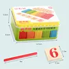 1 Set Kids Preschool Toys Montessori Counting Sticks Rods With Iron Box Math Education For Boys And Girls 6
