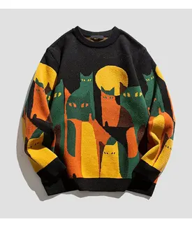 Abstract Print Pullover Sweater Jumper 4