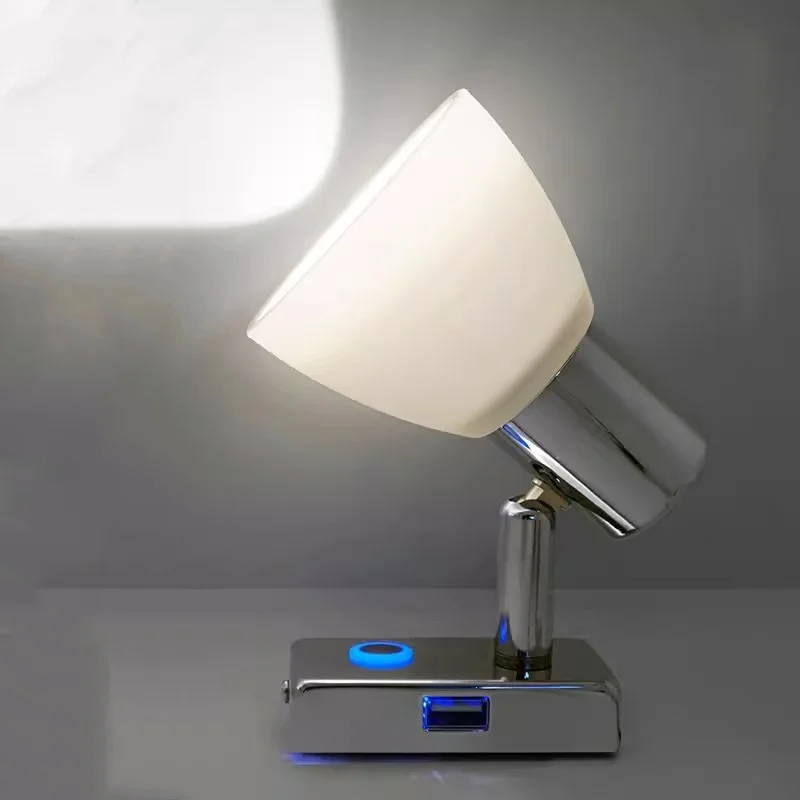 LED Reading Light RV Interior Caravan Trailer Boat Camper Van Yacht Lamps 2W Touch Switch 2800-3200K 10-30VDC Warm White Add USB