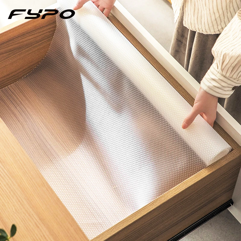 Shelf Liners for Kitchen Cabinets Non-Adhesive, Drawer Mats Liner for Bathroom, Plastic Pantry Shelf Liner Non Slip, Waterproof Washable Cabinet