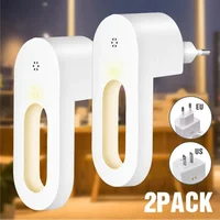 LED Night Light EU/US Plug Wall Socket With Twilight Sensor Warm White Lamp Energy Saving For Kids Room Bedroom Night Lamp 1