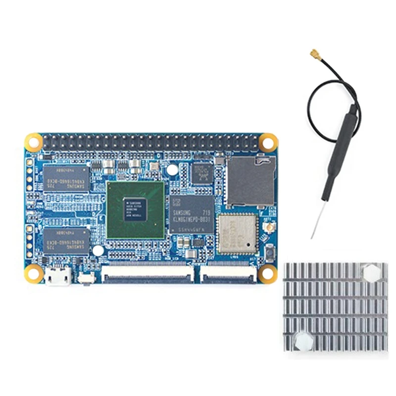 

CORE6818 Development Board+Heat Sink+Antenna S5P6818 Quad-Core 1G+8G Wifi+BT Gigabit Ethernet Port Lubuntu Android 7.1.2