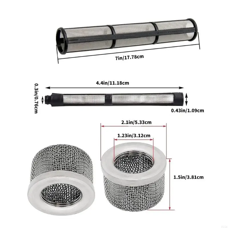 02DC 3 Kinds Filter Set Replacement Airless Sprayer Filter Screen for 695 795 1095 1595 3900 5900 7900 Sprayer Enduring