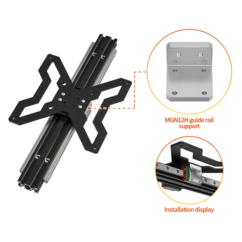 Kit de Atualização do Eixo y para Impressora 3d Trilhos Lineares Faça Você Mesmo Acessórios Fixos tipo l Ender3 Cr10 - Imagem 3