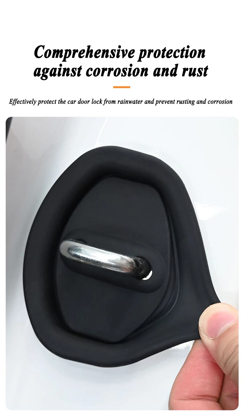 Für Sport 4 stücke Silikon Auto Türschloss Schnalle Schutz Abdeckung Elastische Anti-Kollision Schock Absorbieren Pad Stumm Pufferung kissen – Detail 4