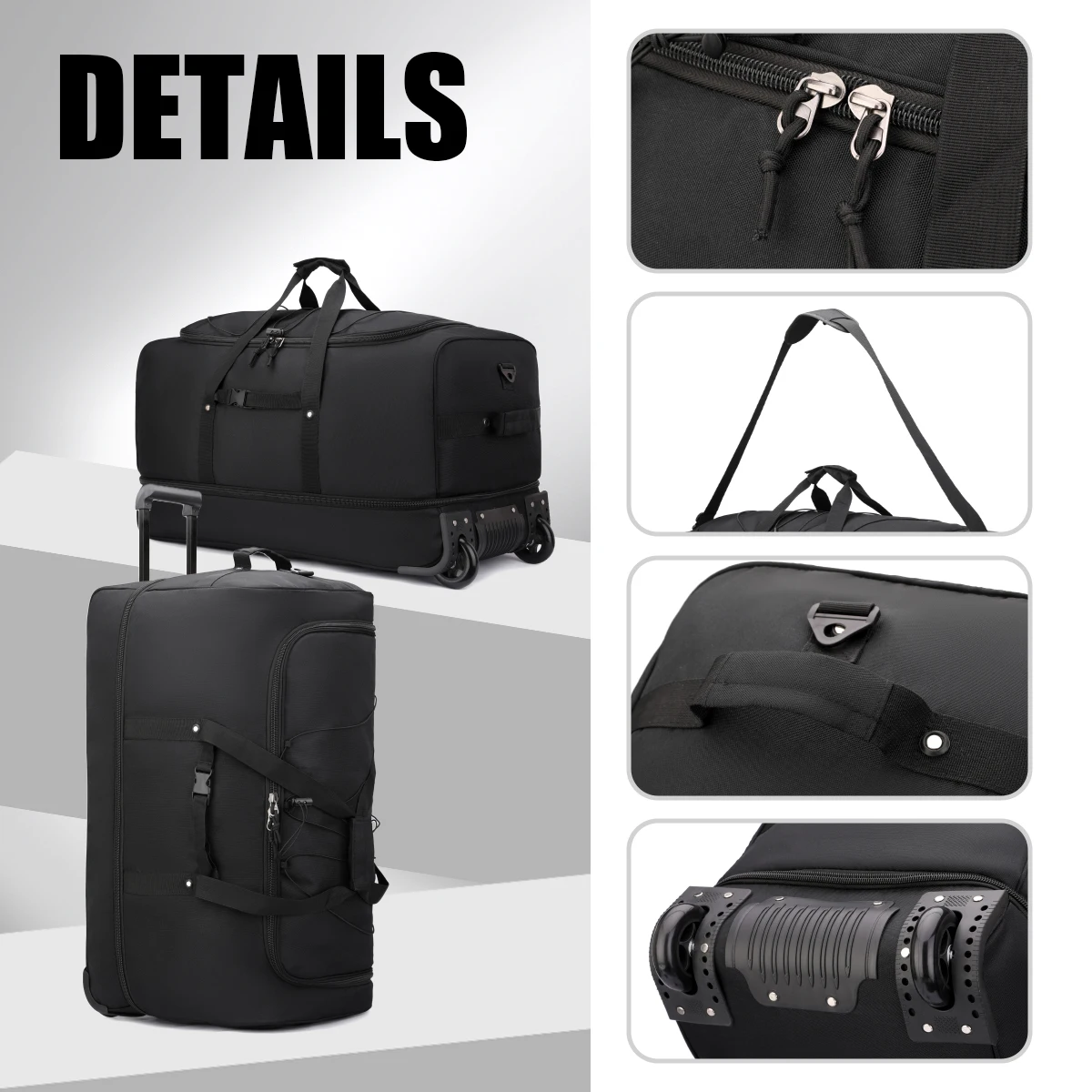 Multifunctional Trolley Travel Bag for Men, Suitable for Business Trips, Travel, and Boarding, Can Be Carried as a Backpack or as a Trolley Bag for International Travel