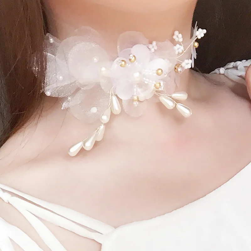 Pearl Flower Headband Bridal headdress Wedding Crown Fashion The wreath bracelet Band Tiaras Crystal Headpiece Hair Jewelrys