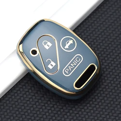 Premium TPU Car Key Case Cover and Fob Holder Bag (4button grey cover)