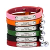 Personalized Cat Collar Adjustable Leather Pet Cats Collars Necklace Custom Puppy Kitten Name Collars Anti-lost Cat Accessories 2