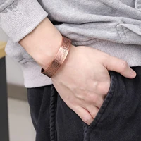 Vintage Pure Copper 18Pcs 3500 Gauss Strong Magnetic Therapy Open Cuff Bracelet 2