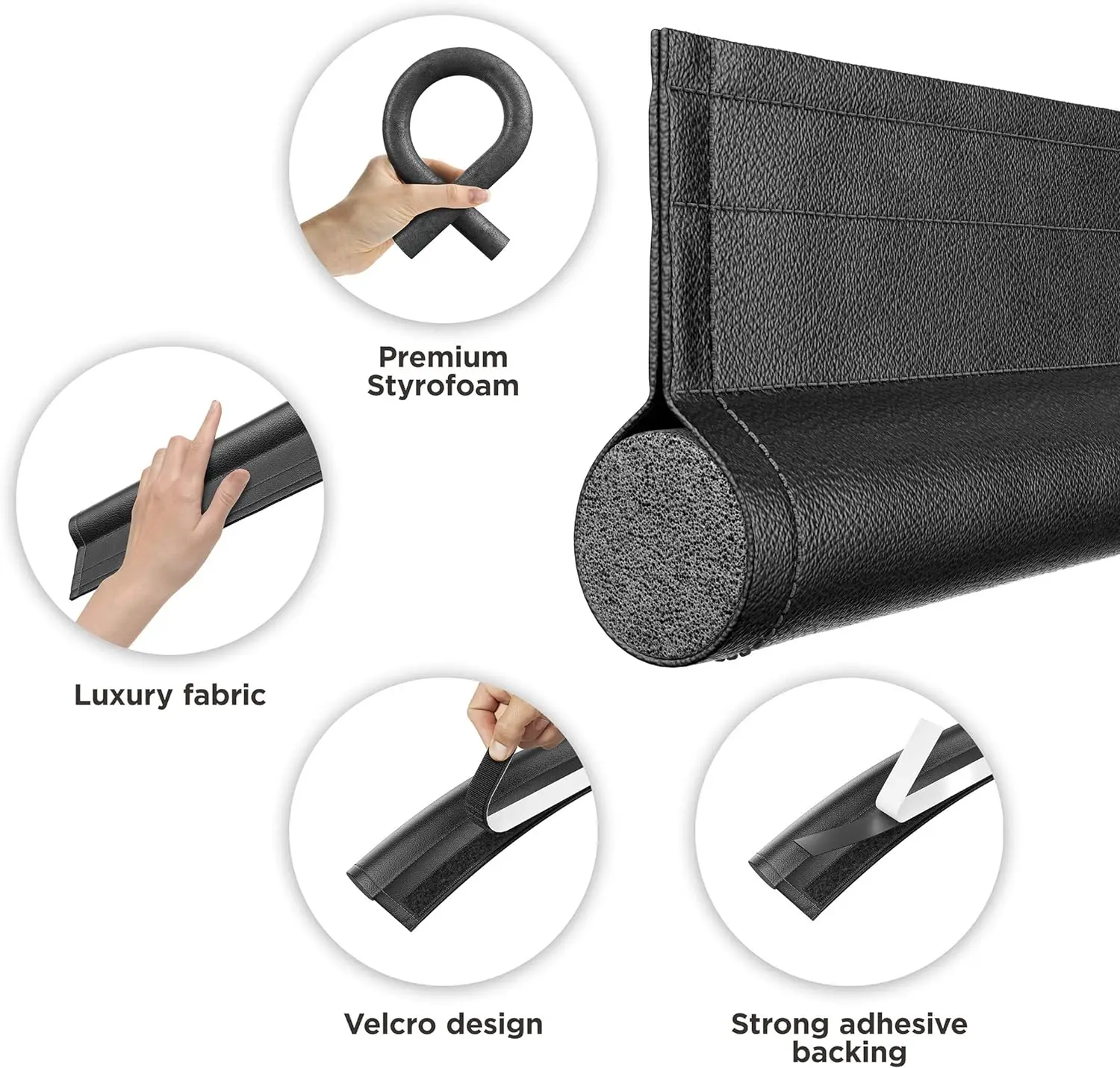 Universal Adjustable Weatherproof Door Sweep Insulator and Acoustic Foam Draft Blocker