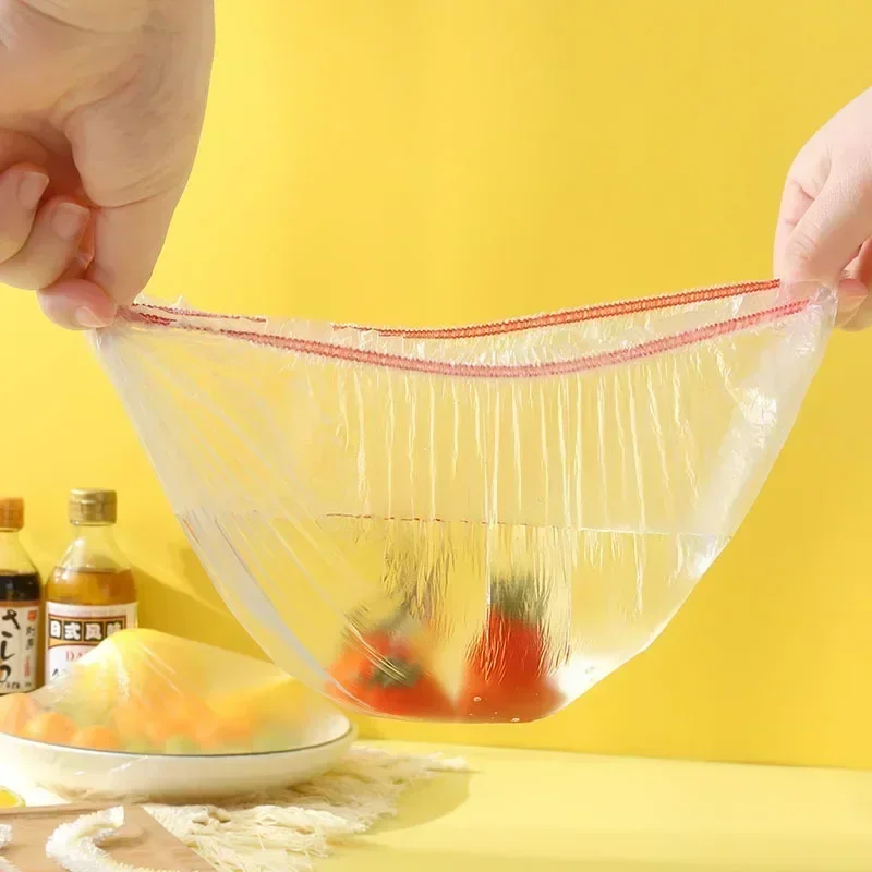 Disposable Plastic Food Cover Fresh-keeping Bags Food Storage Tools 50/100/200PCS