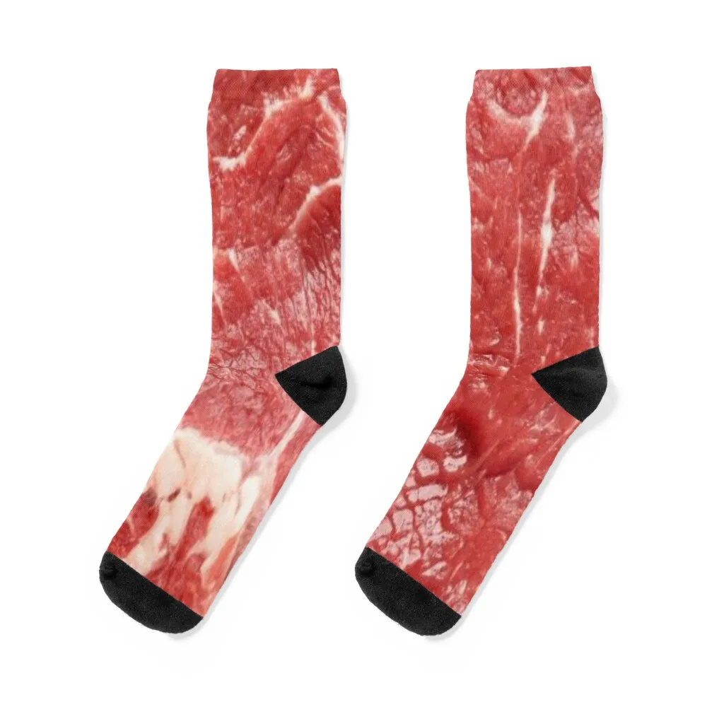 

Raw meat steak beef Socks set Children's custom sports Male Socks Women's