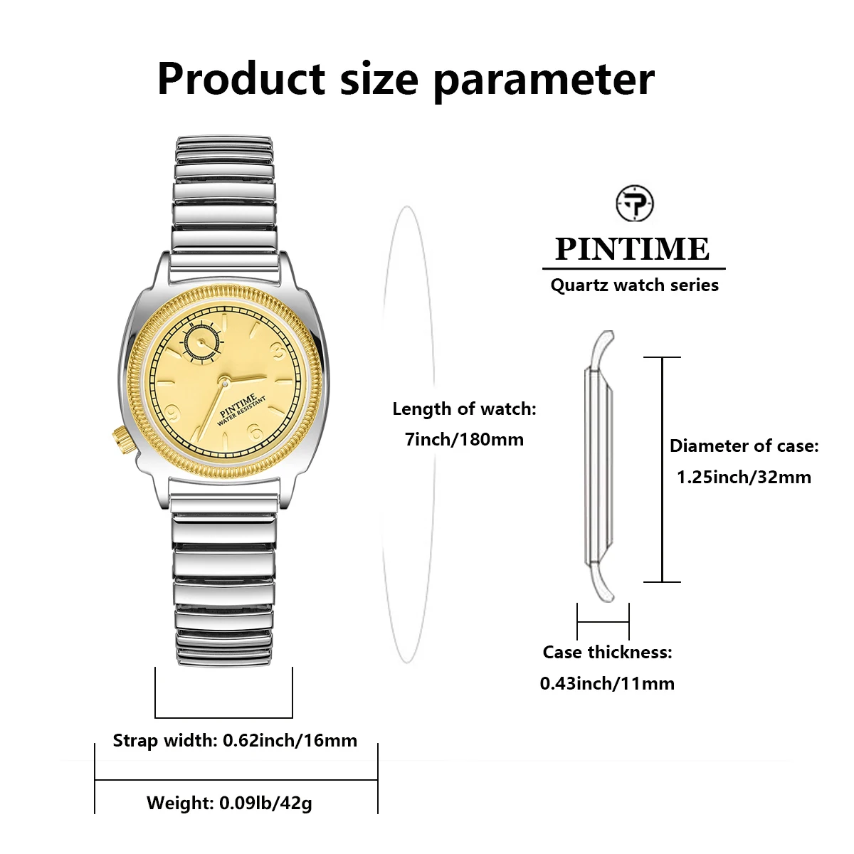 Elegant Women's Quartz Wristwatch with Spring Strap and Refined Design