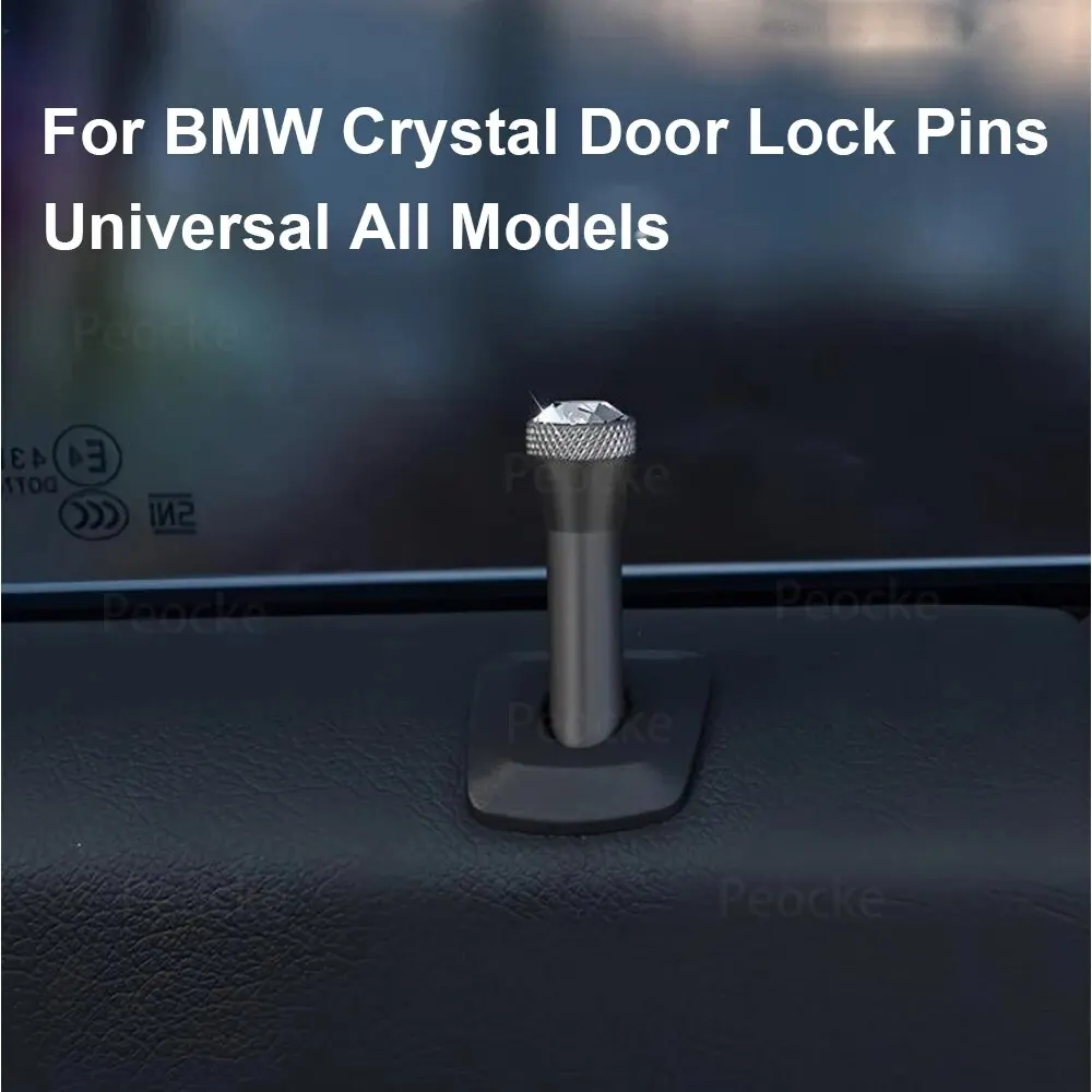 Crystal Door Pin Lock For BMW All Models G30 G20 G05 G15 G16 G01 F15 F16 F10 F20 F30 car interior accessories car door lock pins
