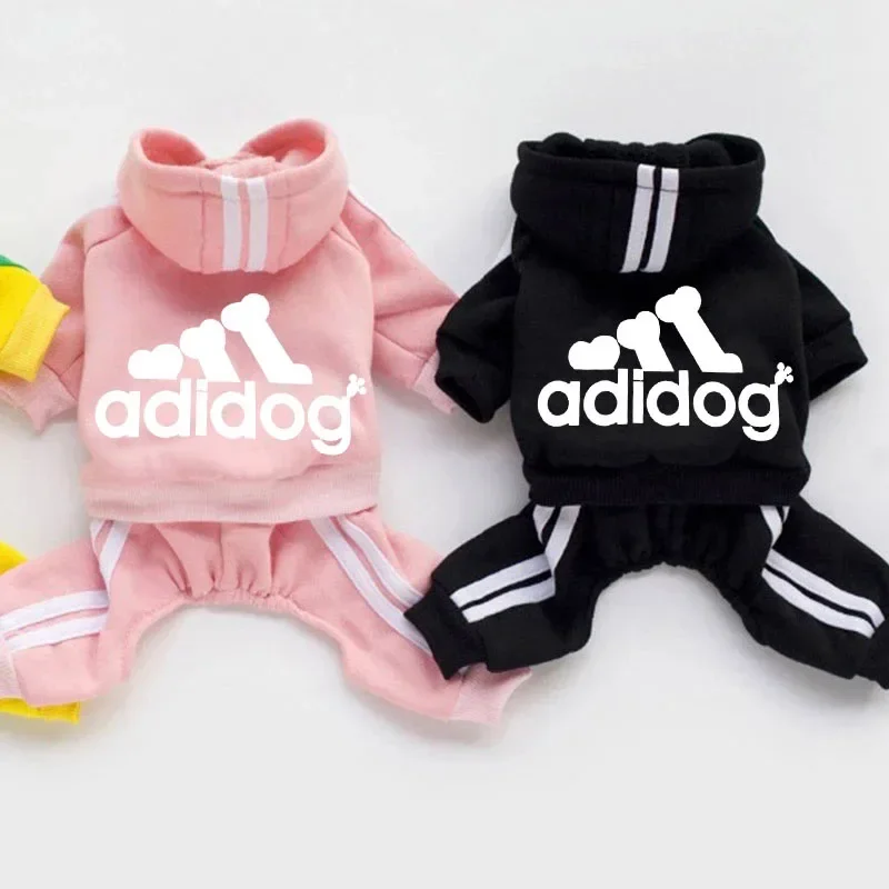 Pet Clothes Winter Clothes for Small Dogs Dog Hoodie Fleece Overalls Puppy Sweatshirt 4 Legs Dog Jumpsuit