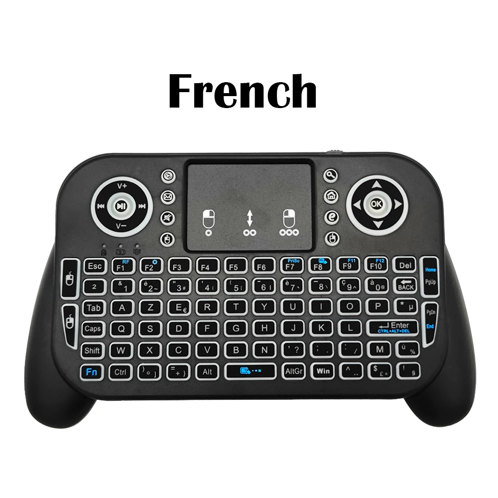 Compact Bluetooth Touchpad Keyboard with Backlit Air Mouse Remote Control