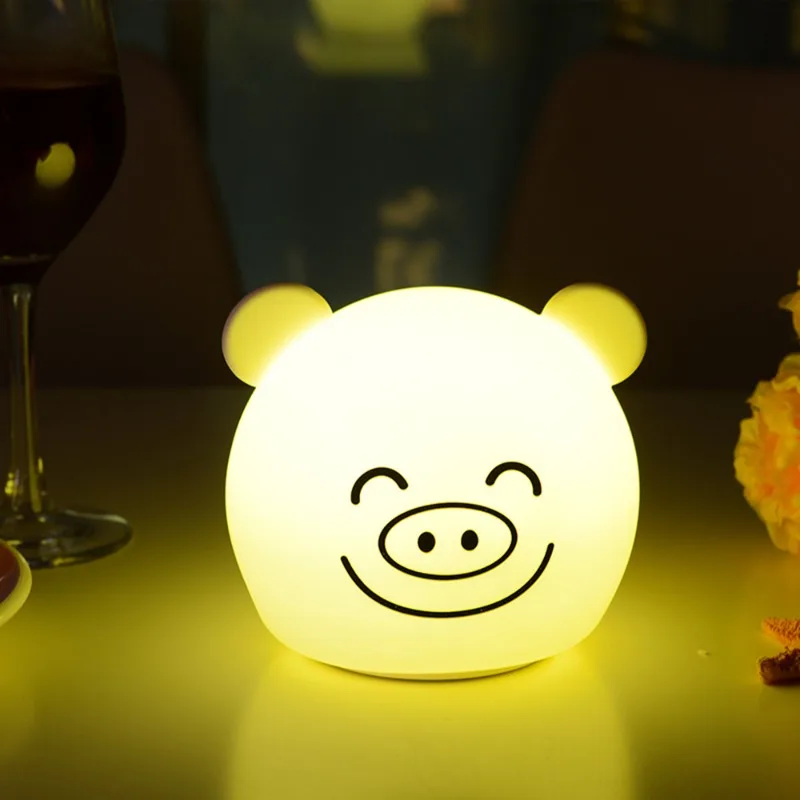 

Touch Sensor Lamp LED Night Light Silicone Cute Animal Light Bedroom Decor Gift for Kid Baby Child Table Lamp Home Decor