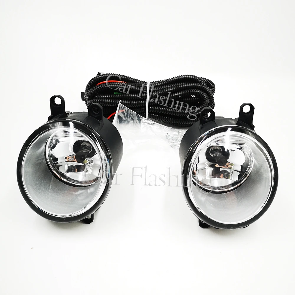 1 Pair Fog Lights Compatible with 09-16 Toyota Corolla/ 07-14 Camry/ 08-11 Highlander/ 06-12 RAV4/ 08-13 LX570/ 08-13 RX350 with Bulbs H11 12V 55W Fog Lamps Assembly Smoke Glass Lens 