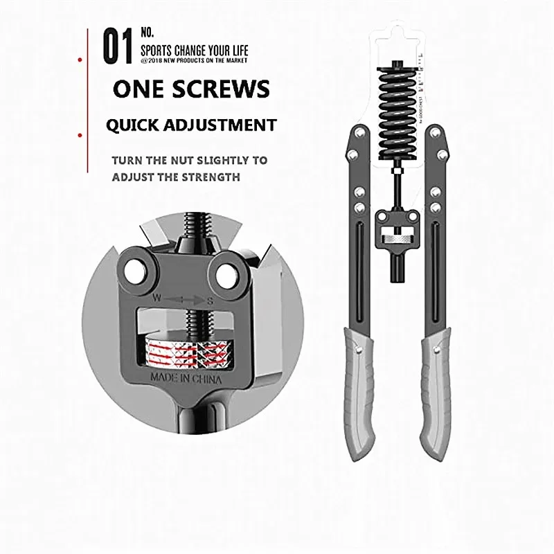 핸드 그리퍼 팔 힘 가슴 확장기, 가정용 피트니스 장비, 팔 로드, 속도 조절 가능, 팔 근육 훈련, 0-80kg