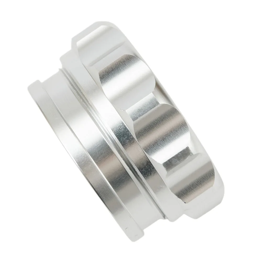 1pc Vehicle 2" 50.8mm Aluminium Alloy Weld On Filler Neck And Cap Oil Fuel Water Tank Sliver Replacement Accessories