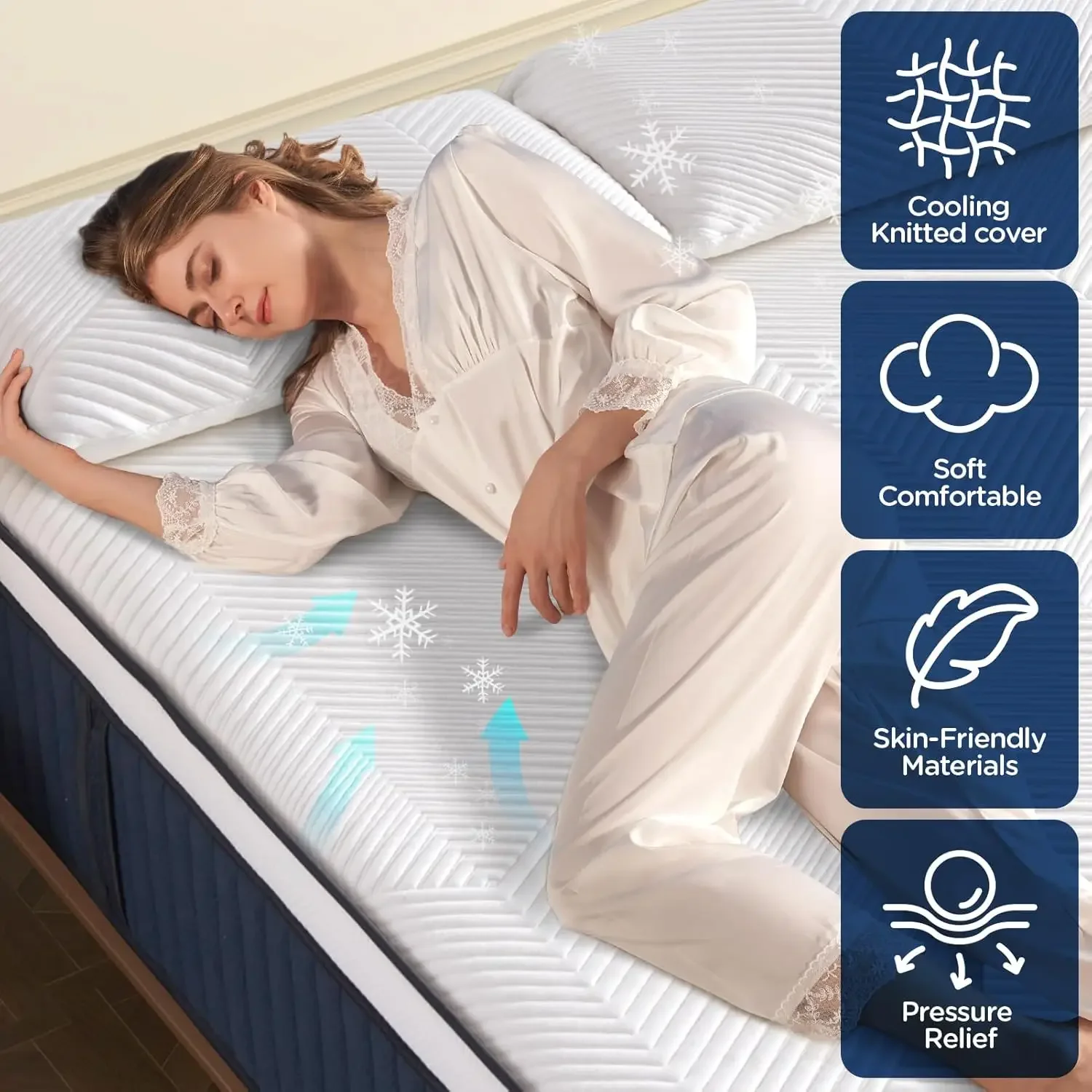Children's Mattresses Full Mattresses 14 Inch Hybrid Soft Medium Plush Memory Foam Mattress Full Size Mattress