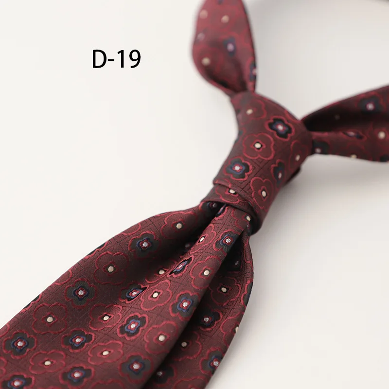 New 8cm Trendy Gentlemen Formal Striped Neck Ties For Men Luxury Red Floral Silky Neckties Wedding Groom Suit Accessories Cravat