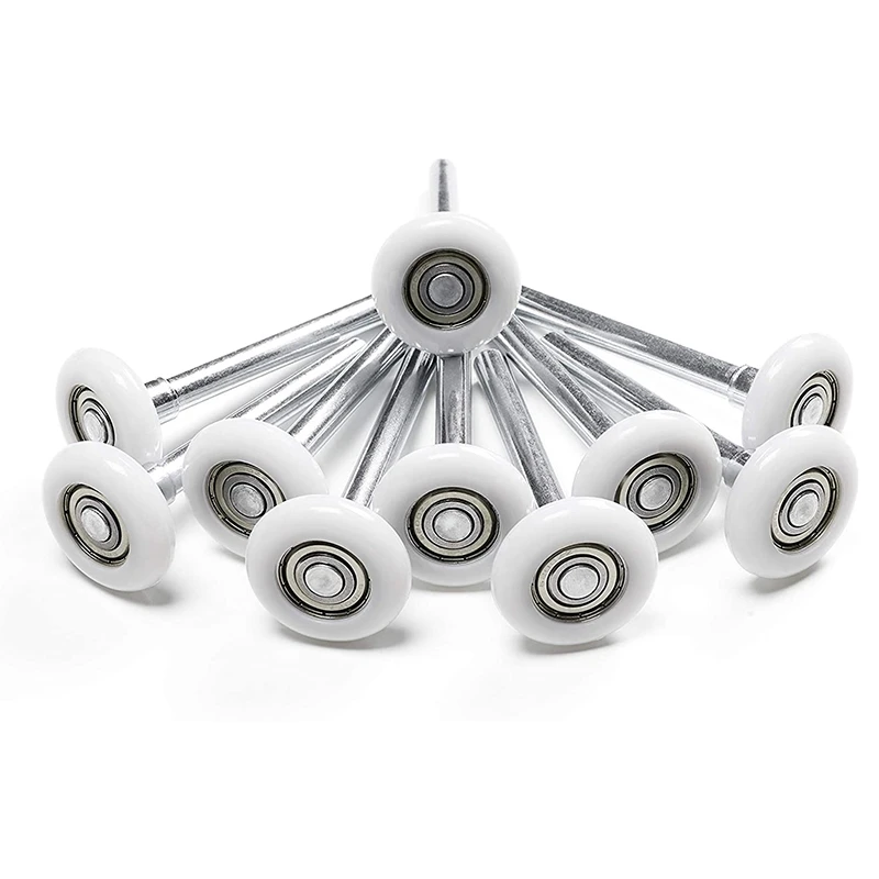Sliding Door Rollers 10Pcs 2 inch Garage Door Rolle Nylon Garage Door Wheels for Track Replacement with Sealed 6200Zz Ball Bearing