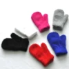 Baby Short Gloves Winter Faux Sable Children Solid Thickened Plush Furry Full Finger Mittens Autumn Hand Warmer 1-4 Years Old 2