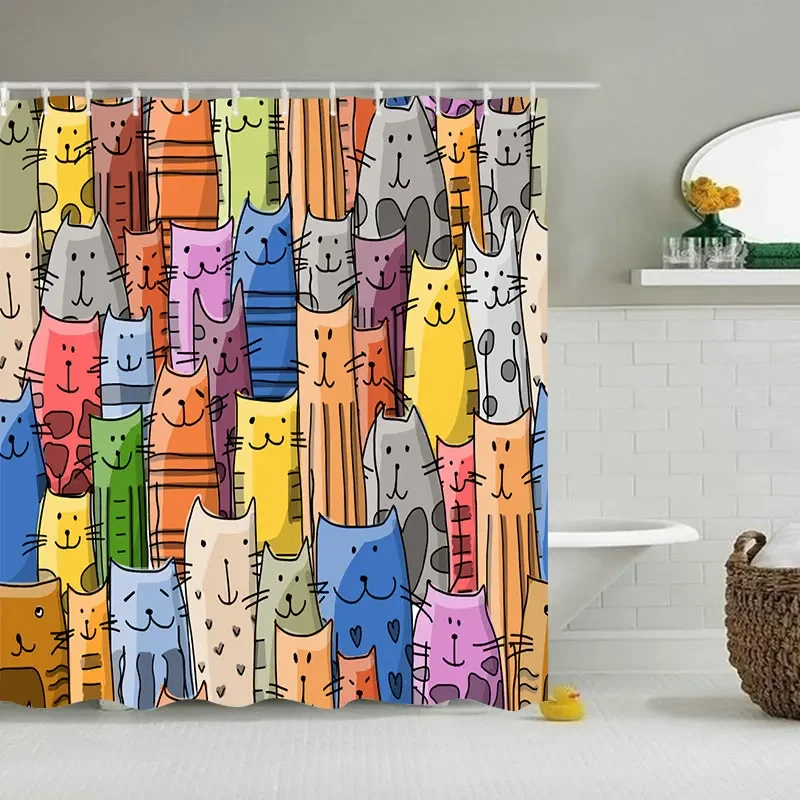 ASDCXZ Rideau de Douche Funny 150x180 cm, Funny Dog Ride Shark Ocean Adventure Lavable Textile Rideaux de Tissu Rideaux de Douche imperméables pour Baignoire avec 12 Crochets