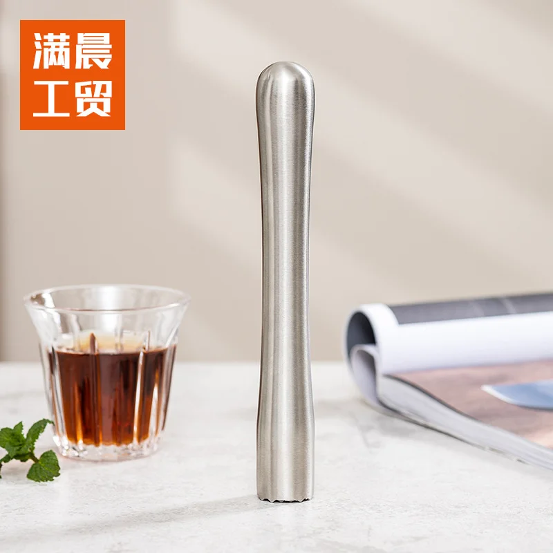 20pcs Juice Stick Crushed Ice Stick Lemon Juice Crushed Shaker Cup Milk Tea Shop Stainless Steel Fruit Press Ice Hammer