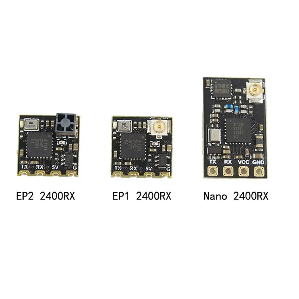 Récepteur ELRS CYCLONE NANO 2.4G ExpressLRS pour drone FPV, vue de dessus avec connecteurs