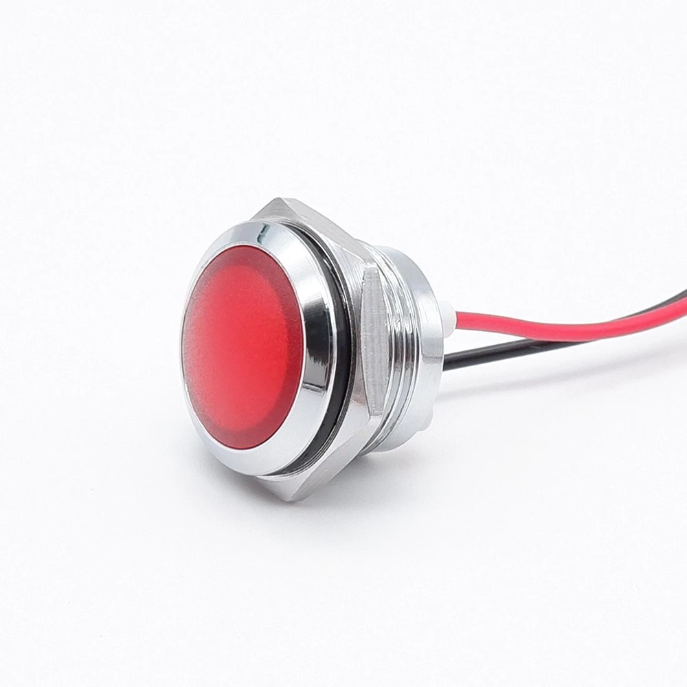 aviso, piloto com fio, 2 cores, vermelho,