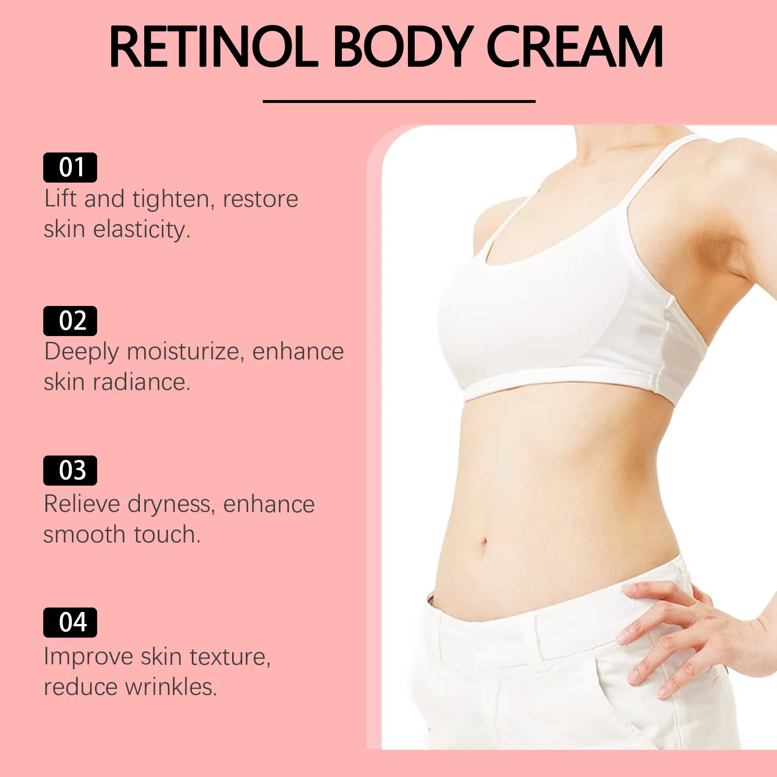 Retinol Body Cream Collagen Skin Firming Hydrating Moisturizing Lifting Brightening Anti Aging Remove Wrinkle Korean Skin Care 3
