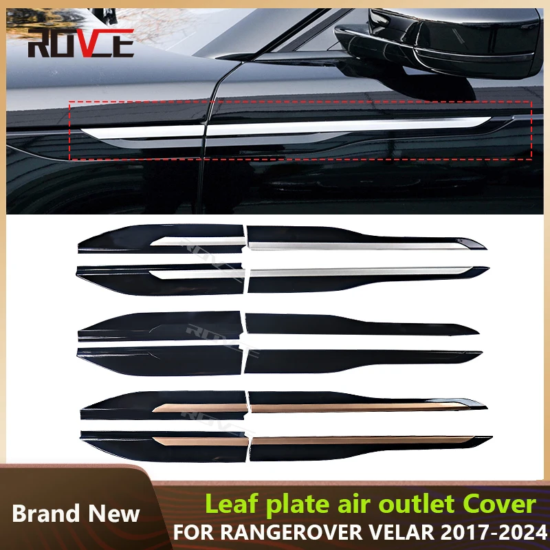 

ROVCE Car Side Fender Tuyere Cover Trim For Land Rover Range Rover Velar L560 2017-2024 Car Accessories