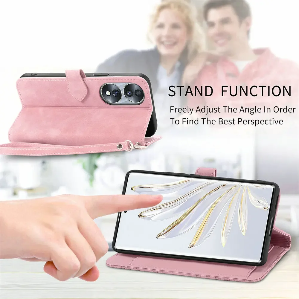 Nova Series Zipper Flip Case Leather Card Wallet Book Cover