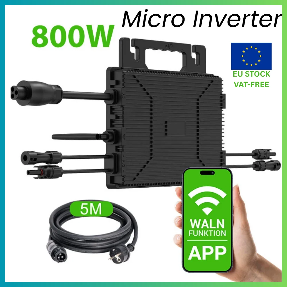 Micro inversor solar de 800 W, 2 MPPT, alcance MPPT de 25-55 V, IP67 ...