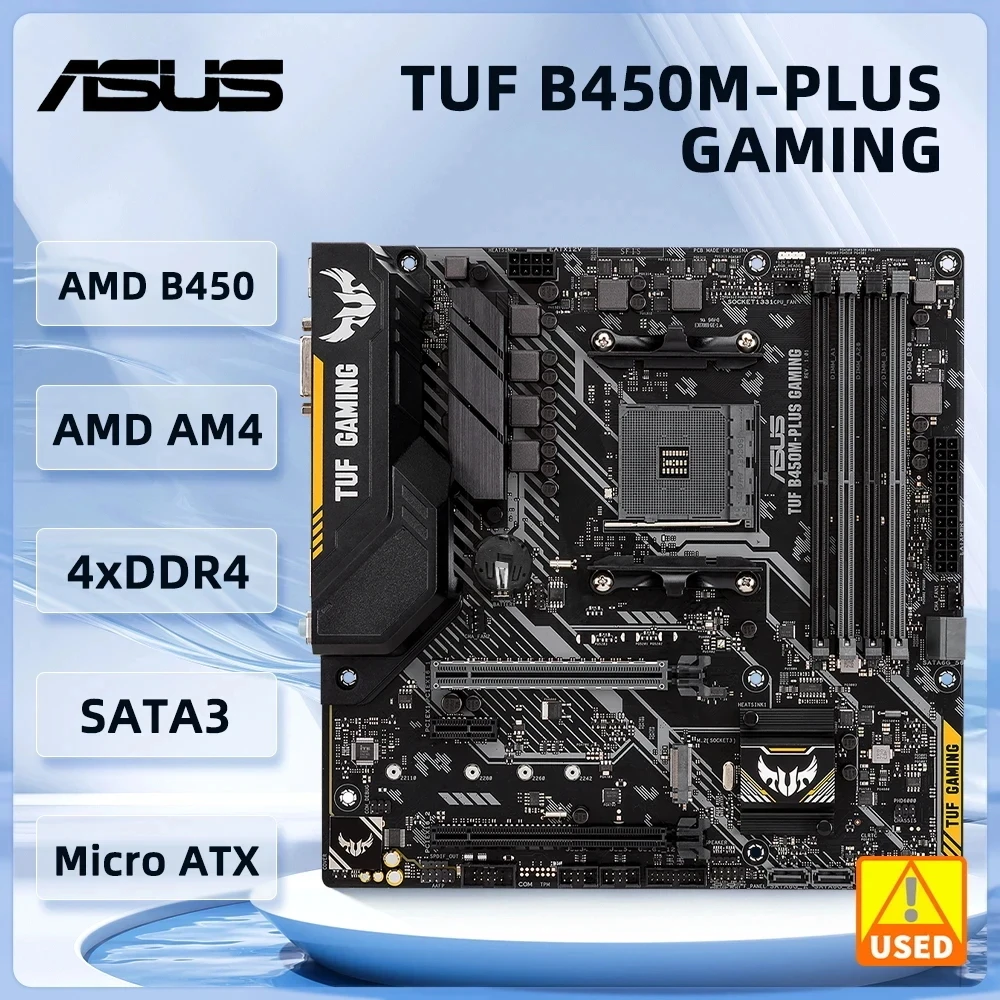 ASUS TUF B450M-PLUS GAMING マザーボード AMD B450M AM4 DDR4 64G MTX
